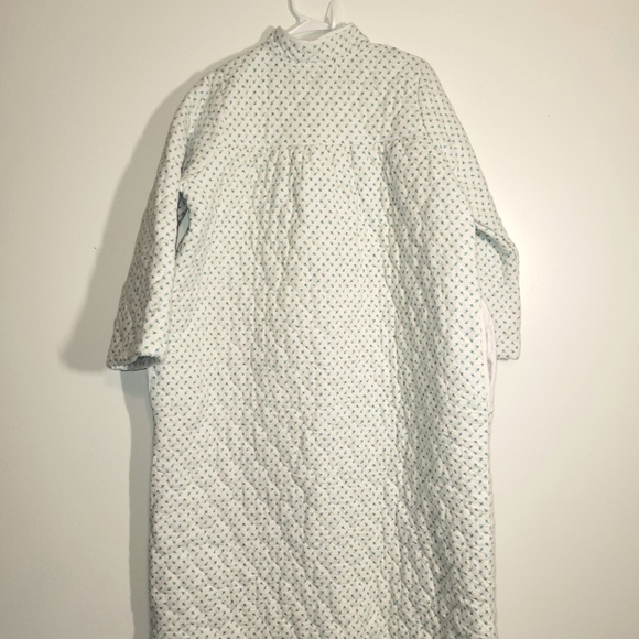 New Vermont Country Store Quilted Floral House Coat Medium - Picture 6 of 11